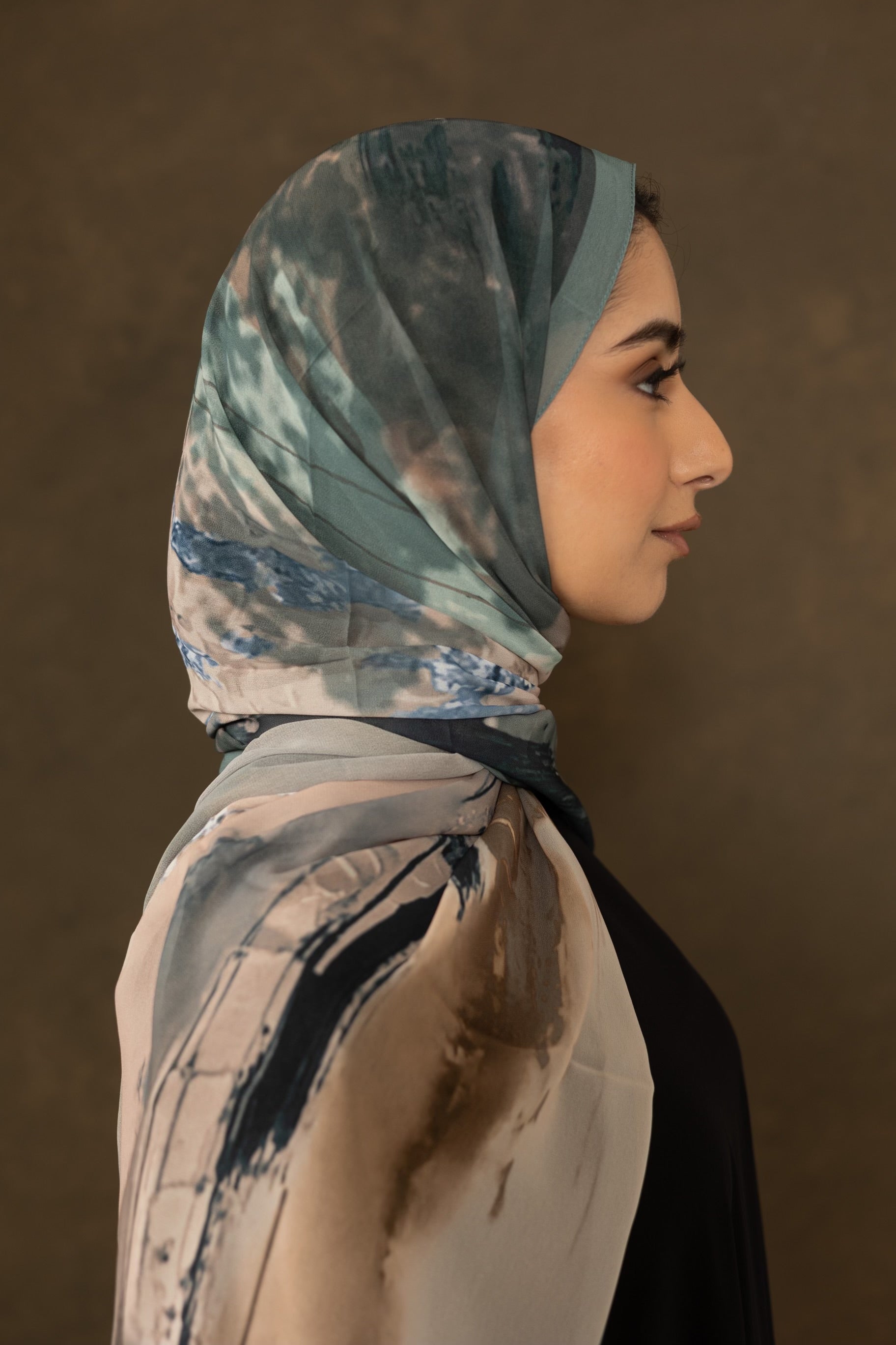 Nura Hijab-  Ocean Print - Glazed Bakes
