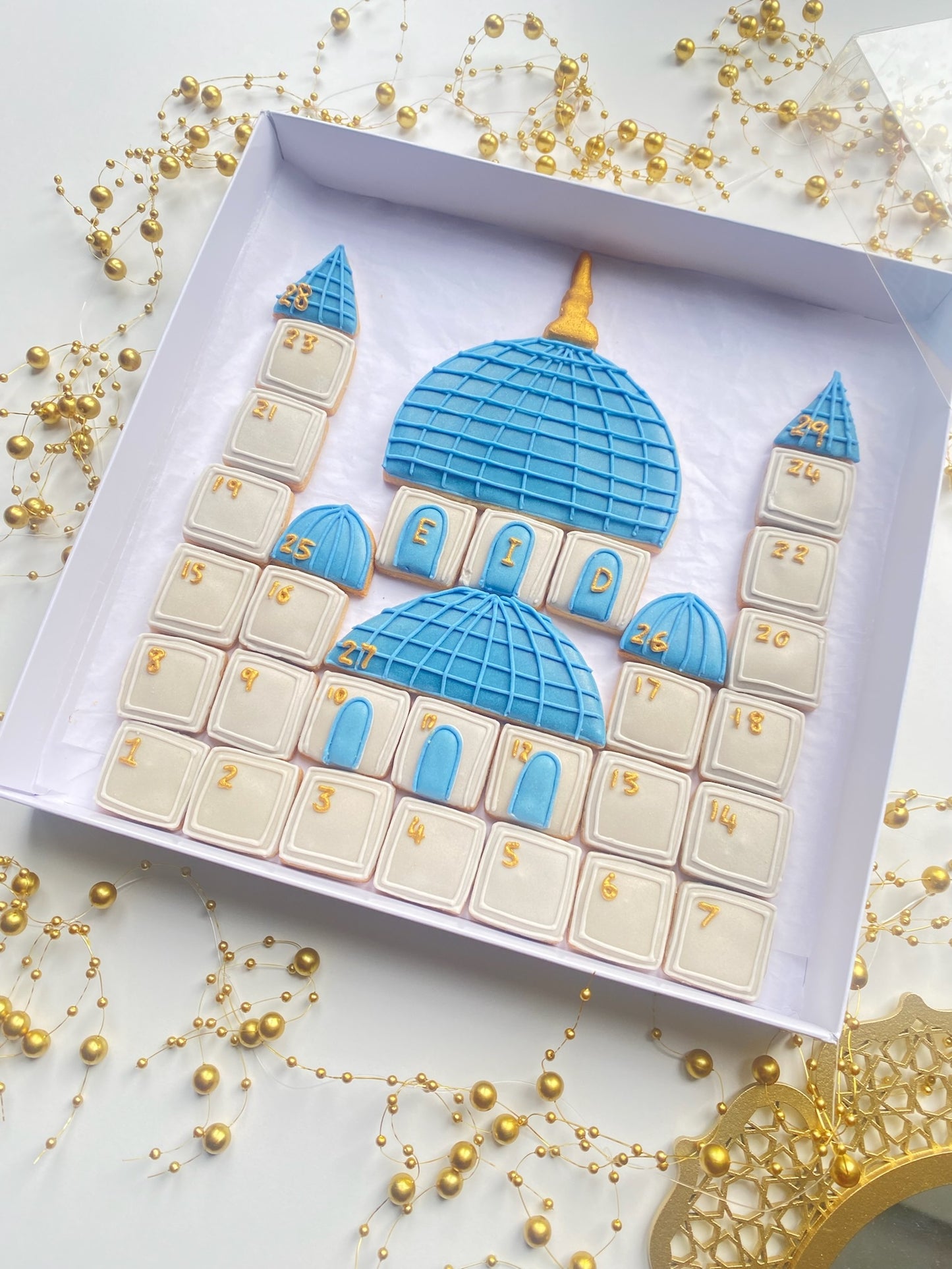 Ramadan Blue Mosque Calendar - Glazed Bakes