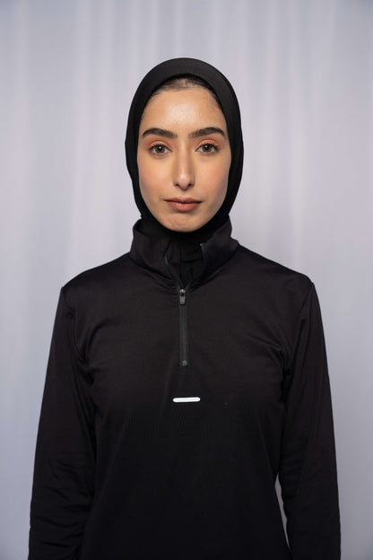 Black Sports Hijab - Glazed Bakes