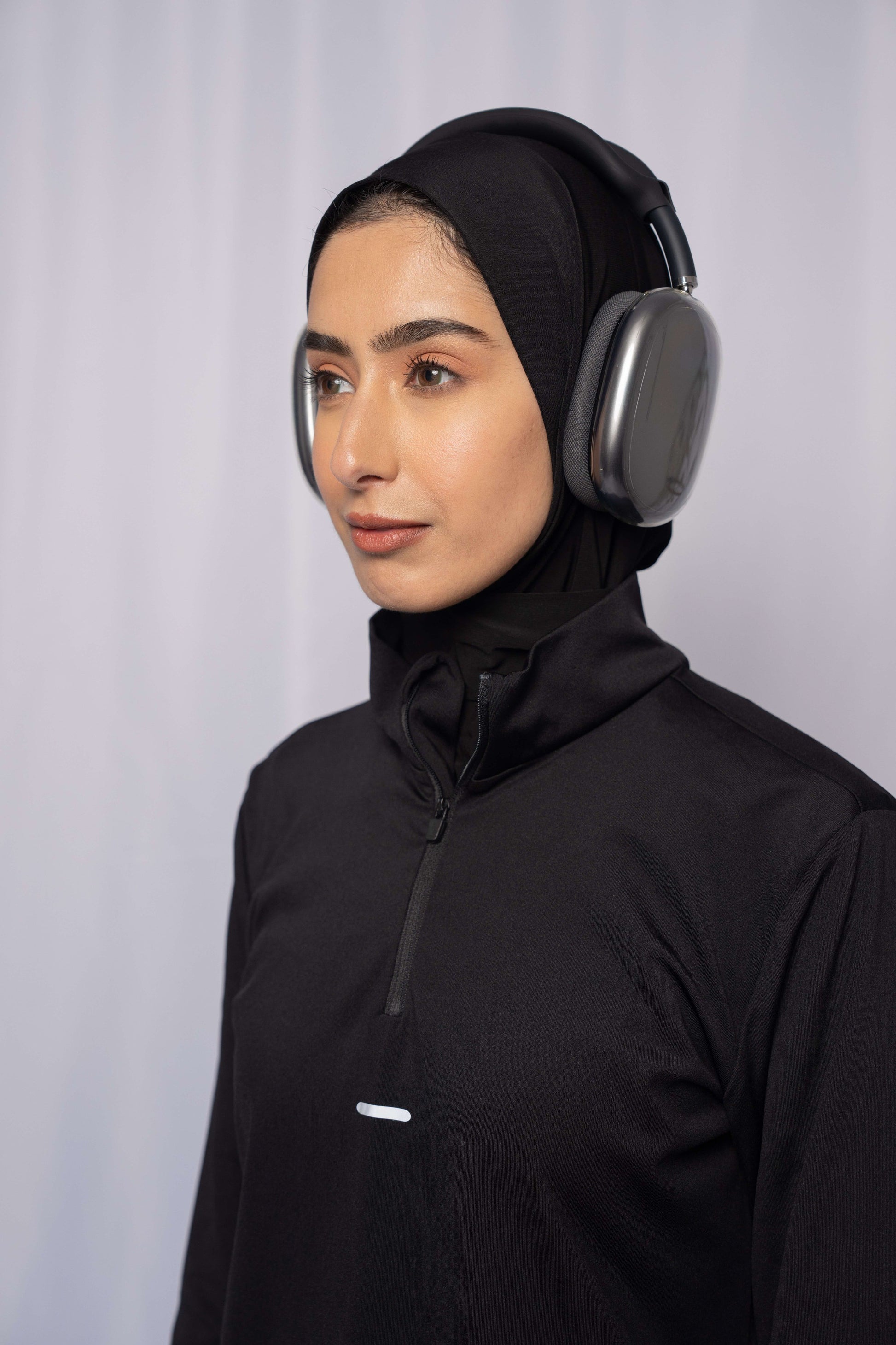 Black Sports Hijab - Glazed Bakes